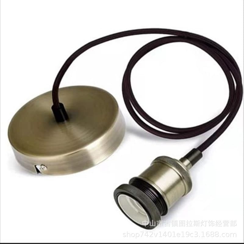 Chandelier head Edison E27 aluminum shell single head electroplating head set engineering lamp holder lamp holder wholesale lamps