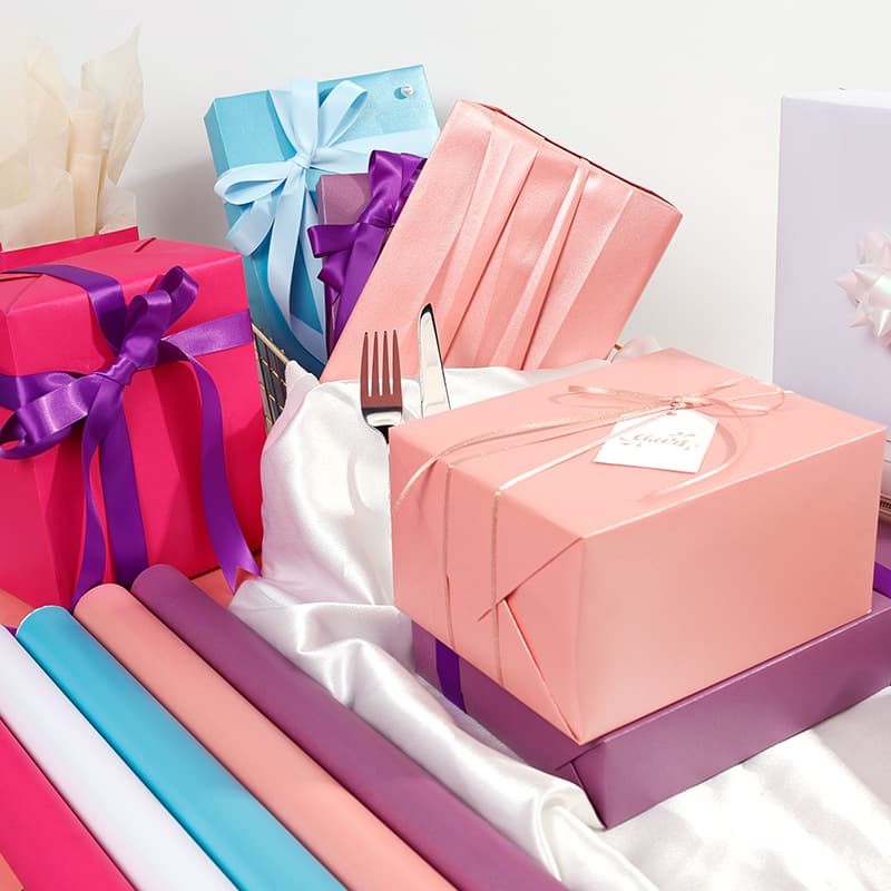 Pearlized rainbow gift wrapping paper 43cm*10m roll, large size high-end birthday gift material