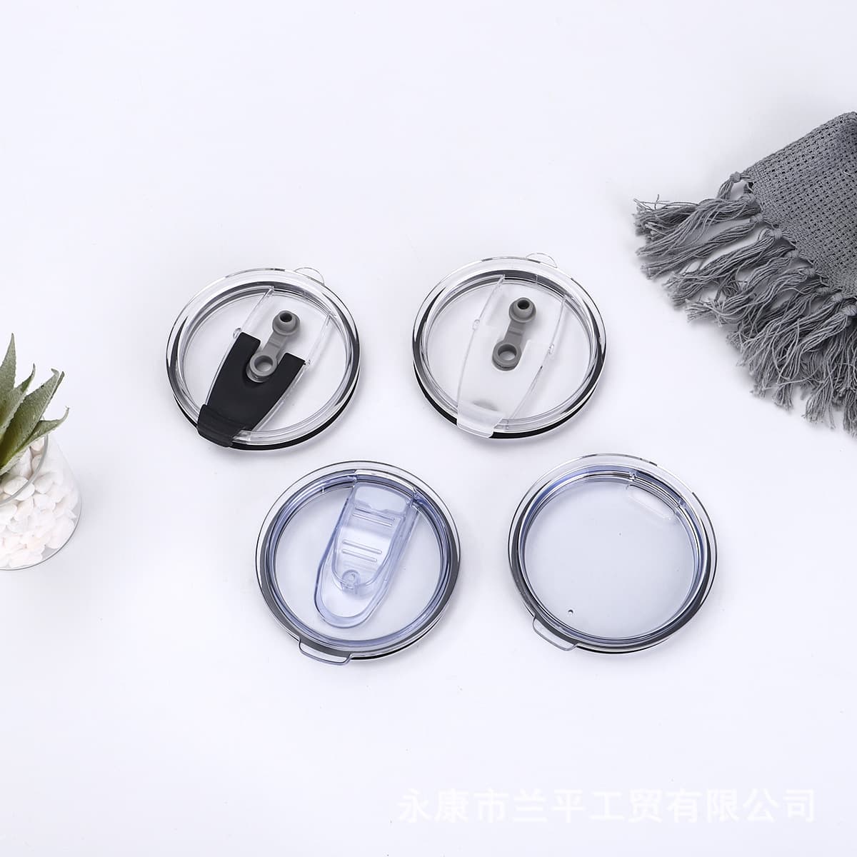 New 30oz flip-top lid sealing leak-proof ice cup straw lid outdoor car vehicle cup flat lid push lid wholesale
