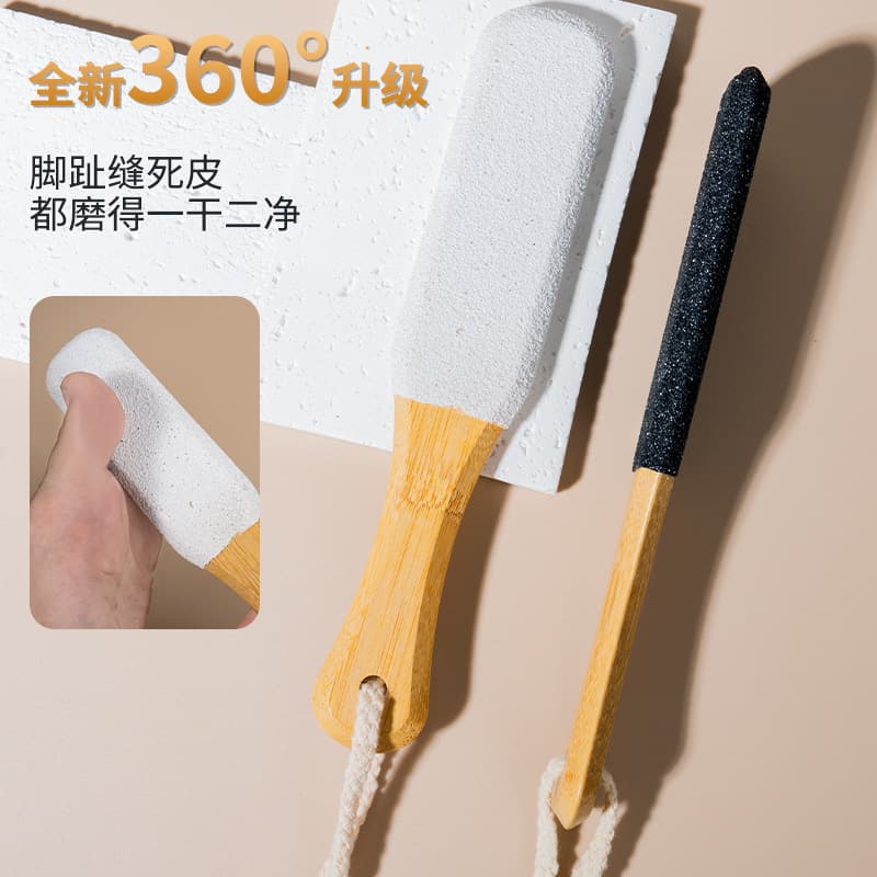 Source factory in stock supply four-sided foot rubbing board bamboo and wood sand foot file foot peeling foot grinding artifact