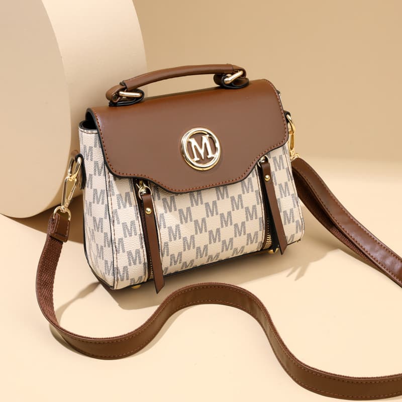 New Women's Bag, Classic Vintage Structured Bag, Crossbody Shoulder Handbag, Popular Women's Bag