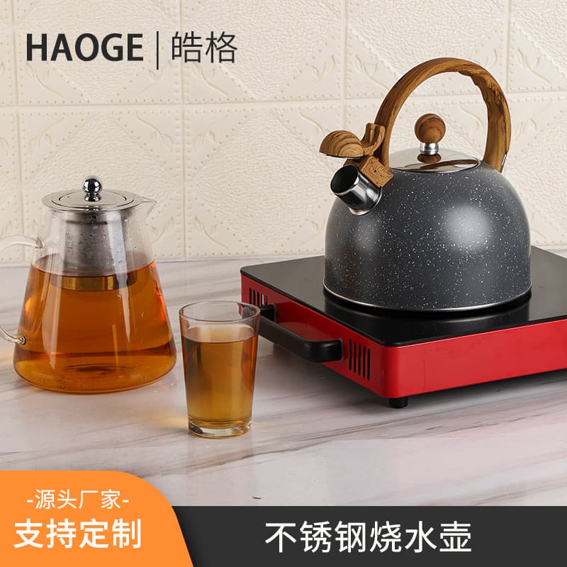 2.5 Liter Stainless Steel Electric Kettle Enamel Whistling Boiling Kettle Teakettle Kitchenware Whistling Tea Pot