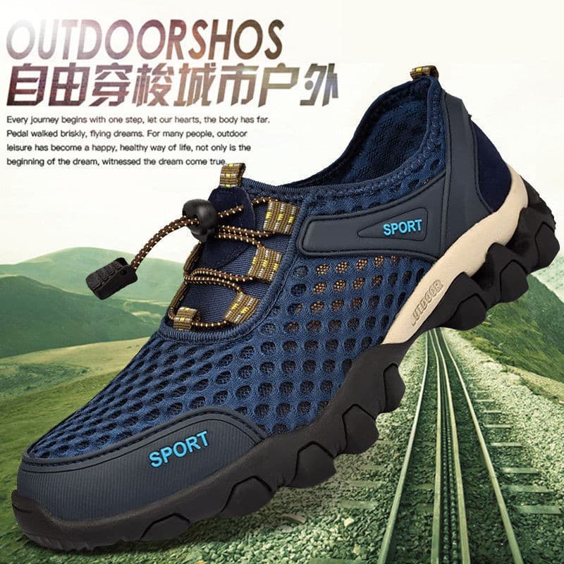 Men's Water Shoes Summer New Breathable Outdoor Hiking Trekking Shoes Hollow Wading Shoes Comfortable Sports Sandals