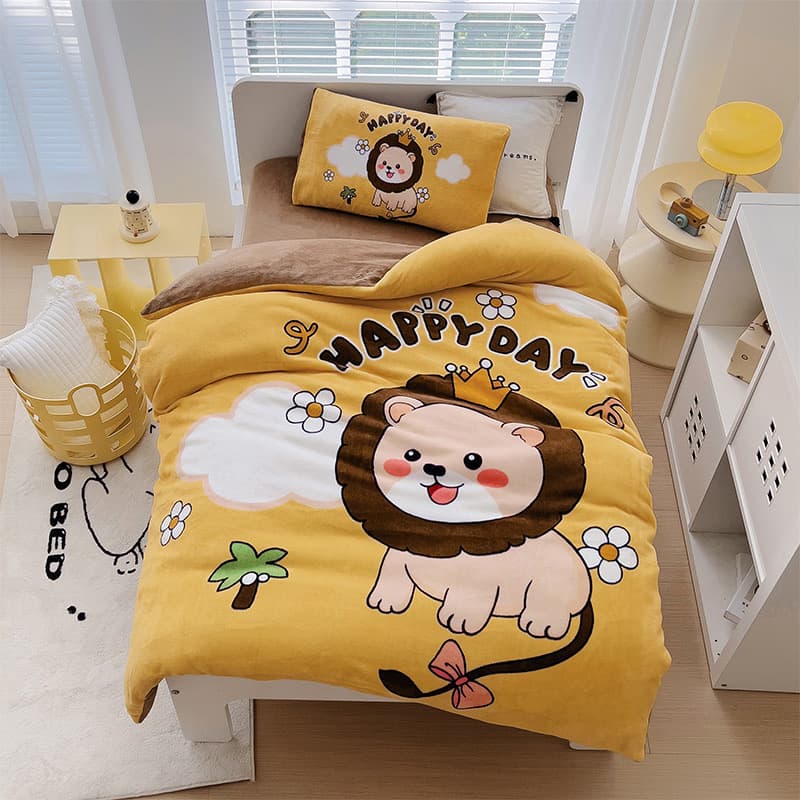 Class A Milk Velvet Kindergarten Bedding Three-Piece Set, Baby Nursery Bedding for Afternoon Nap