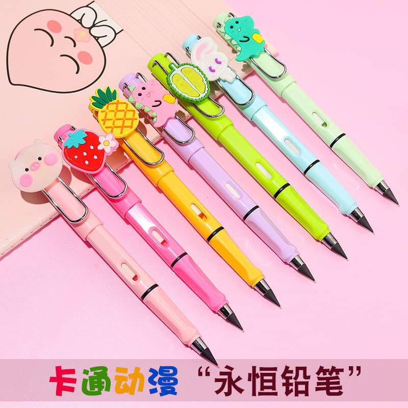 Factory Wholesale New Cute Cartoon Black Tech Unbreakable Durable Pencil Student Eternal Posture Pencil