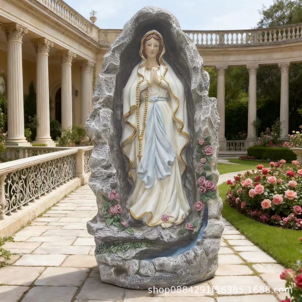 Cross-border source factory outdoor Lourdes lady resin statue craft ornament courtyard garden decoration outdoor