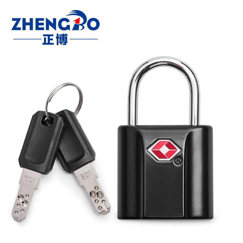 Zhengbio Lock Factory TSA006 Customs Lock with Key, Cross-border Mini Padlock for Travel, TSA-Approved