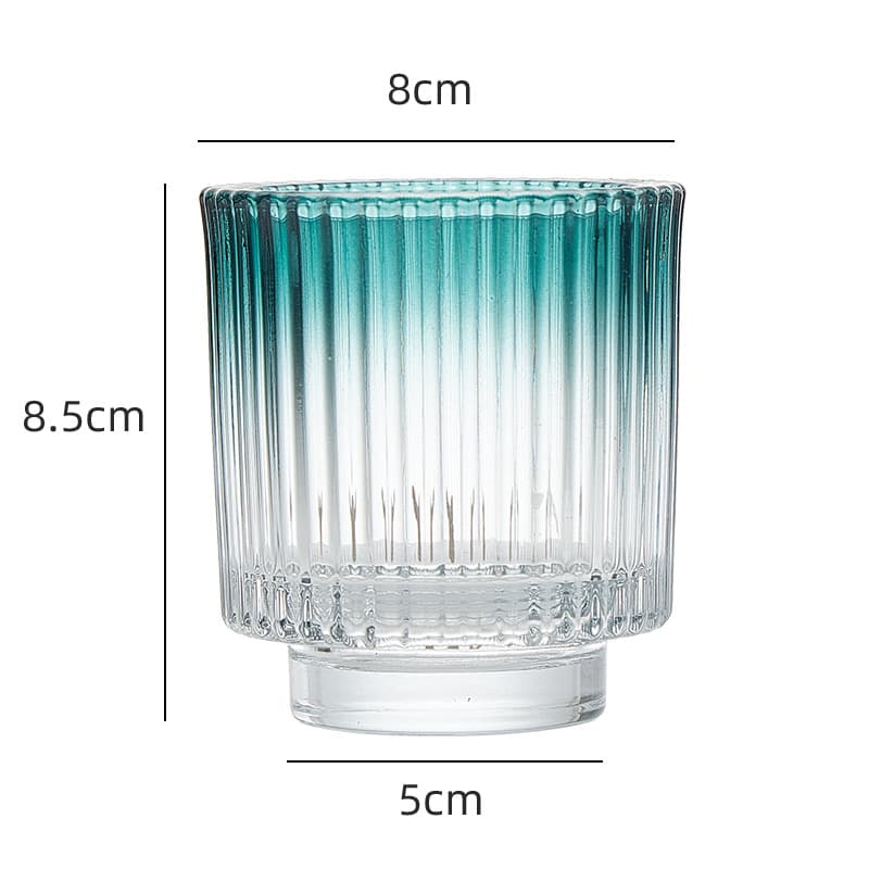 Gradient Nordic Candle Cup Empty Cup Wholesale Glass Candle Holder DIY Scented Candle Jar Candle Container Aromatherapy Bottle