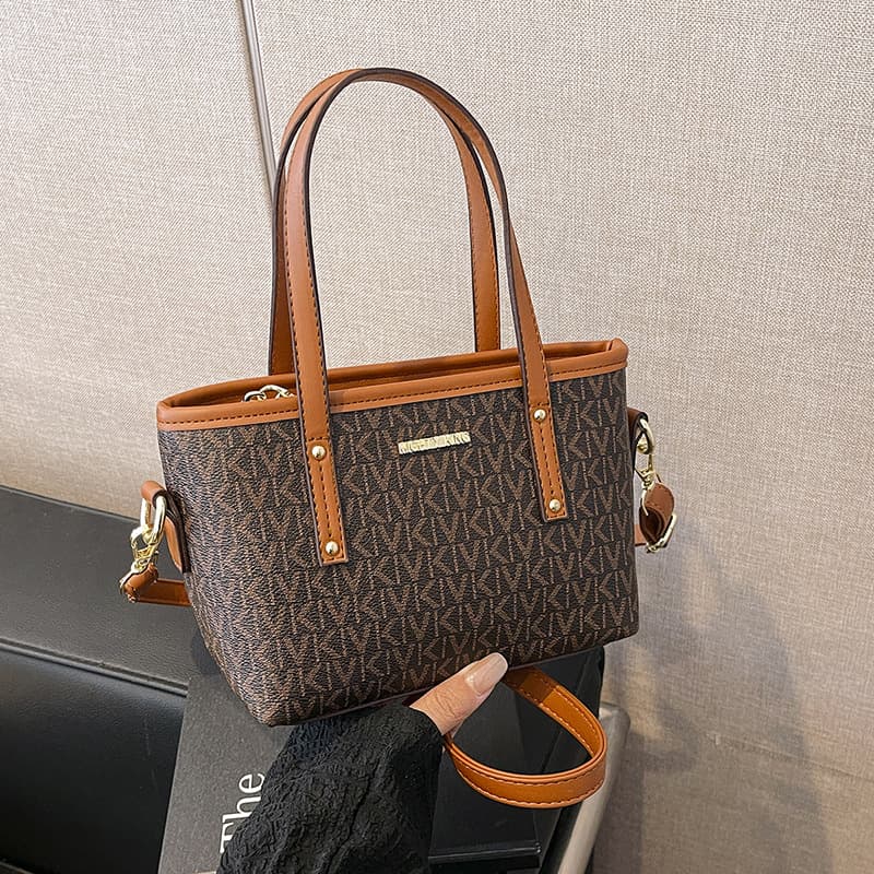2024 New MK Tote Basket Bag Bucket Bag Large Capacity Crossbody Bag Premium Texture Casual Women's Bag Cross-Border Bag