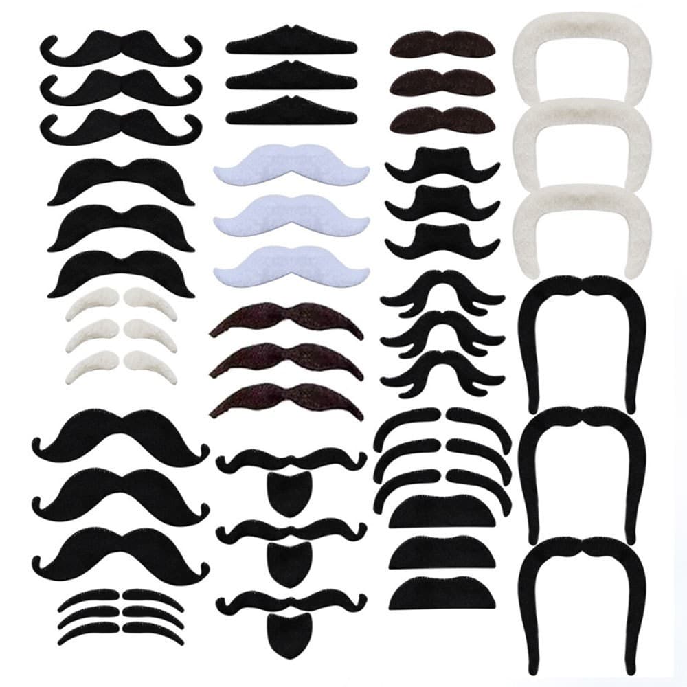 Halloween Fake Beard Realistic Mustache Photo Prop Party Supplies Costume Mustache Goatee Fake Beard