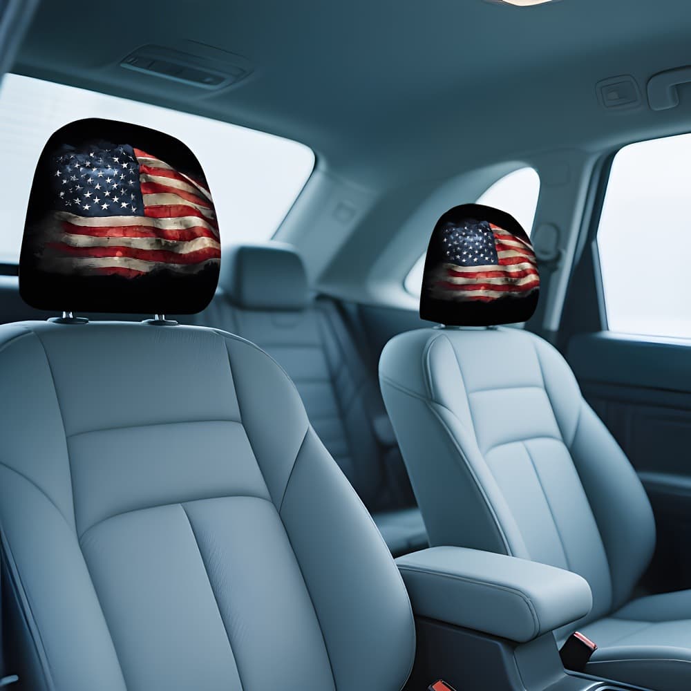 Universal Car Printed Headrest Cover Head Cap for Export to Europe and America Amazon