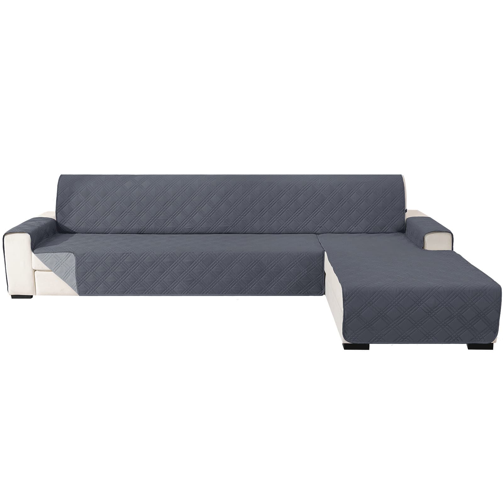 Waterproof Cross-Border Hot Selling Polyester Three-Line Grid Sofa Cover Washable Sofa Slipcover Premium Pet Anti-Slip