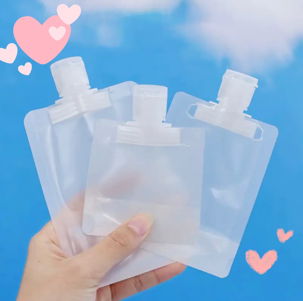Liquid Dispensing Bag Flip-Top Stand-Up Spout Pouch Travel Portable Dispensing Bag Lotion Dispensing Bag Sample Bag Wholesale Available