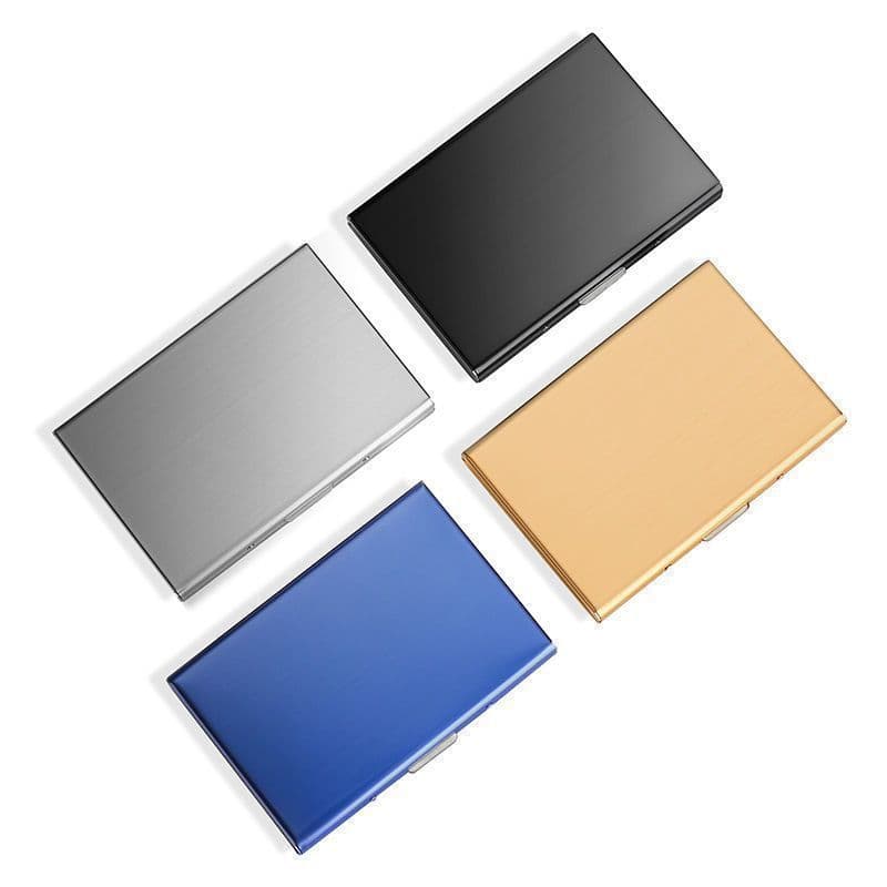 Metal Card Holder for Men and Women, Stainless Steel Anti-Skimming Compact Card Case, Anti-Theft RFID Blocking Bank Card Sleeve, Wallet Card Organizer