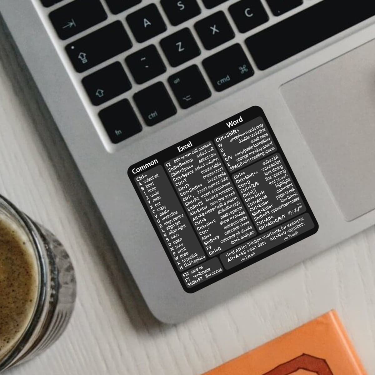 Amazon Best Seller: Waterproof Decorative Stickers with Shortcut Guide for MacBook Laptops