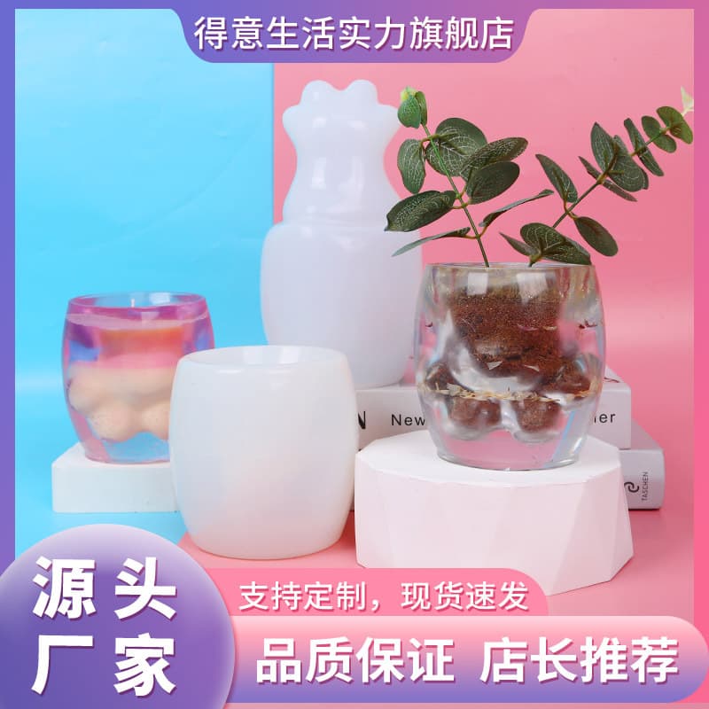 DIY Epoxy Mold Cat Paw Flower Pot Silicone Mold New Product Dried Flower Silicone Mold