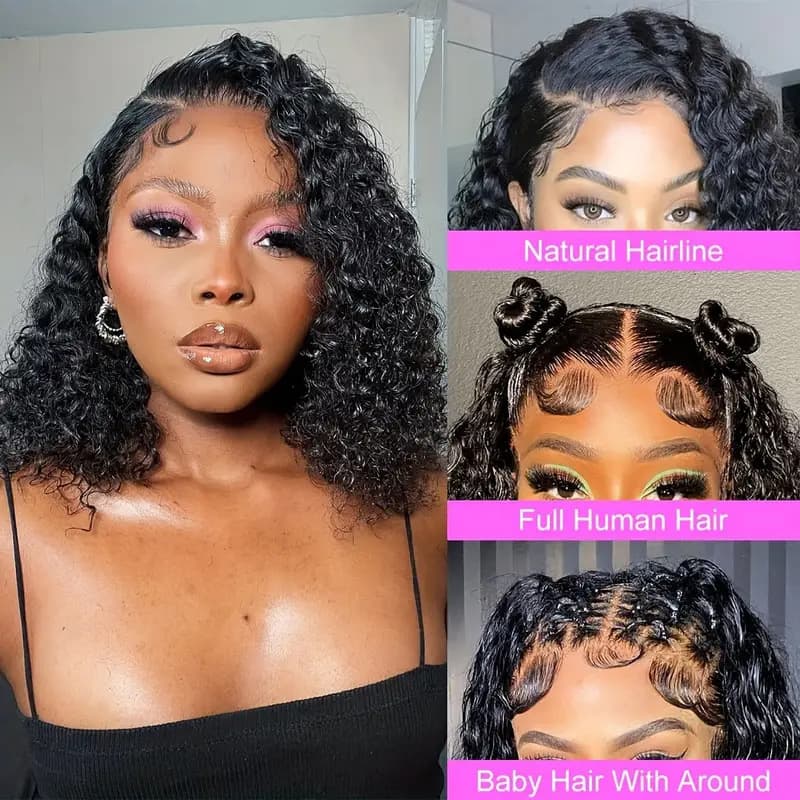 Amazon's Best-Selling Lace Wig for Women, Small Curly Short Curly Hair, Afro, Fluffy and Natural Full Headgear Wholesale