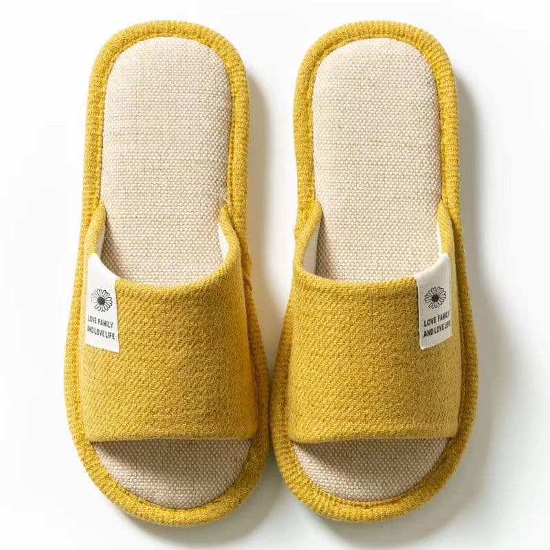 Manufacturer wholesale art slippers for couples home indoor slippers floor non-slip all-season household linen slippers
