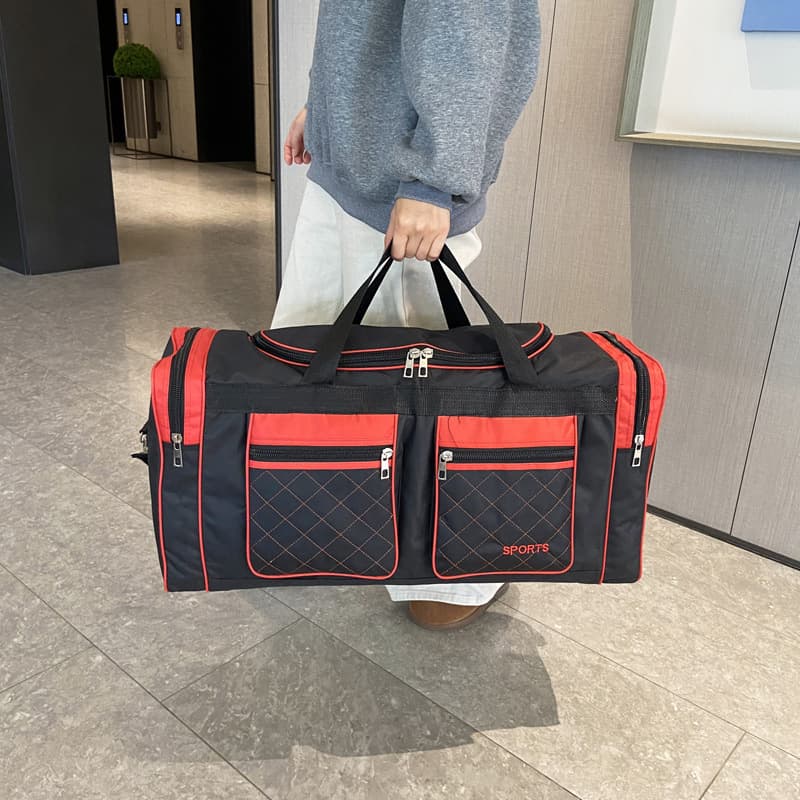 Large capacity travel bag, sturdy and durable handbag, large pull head, wide webbing storage bag, business trip back to school travel bag