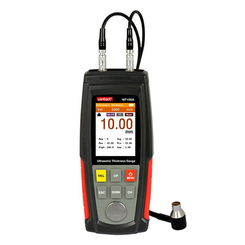 WT100A Ultrasonic Thickness Gauge by WINTACT for Non-Destructive Testing, Measuring Range: 1.00–225.0
