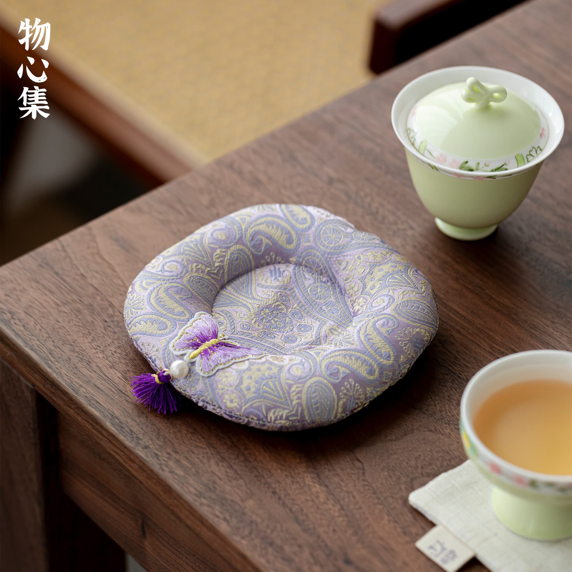 Wuxinji Handmade Fabric Mat Zen Gongfu Tea Ceremony Accessories Covered Bowl Teapot Cup Coaster Heat Insulation Pad