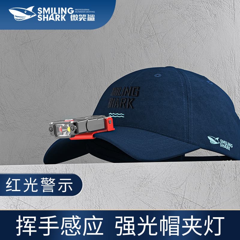 Fishing Headlamp with Cap Clip, Ultra-light Compact Sensor Headlight, Strong Beam, Rechargeable, and Extended Battery Life