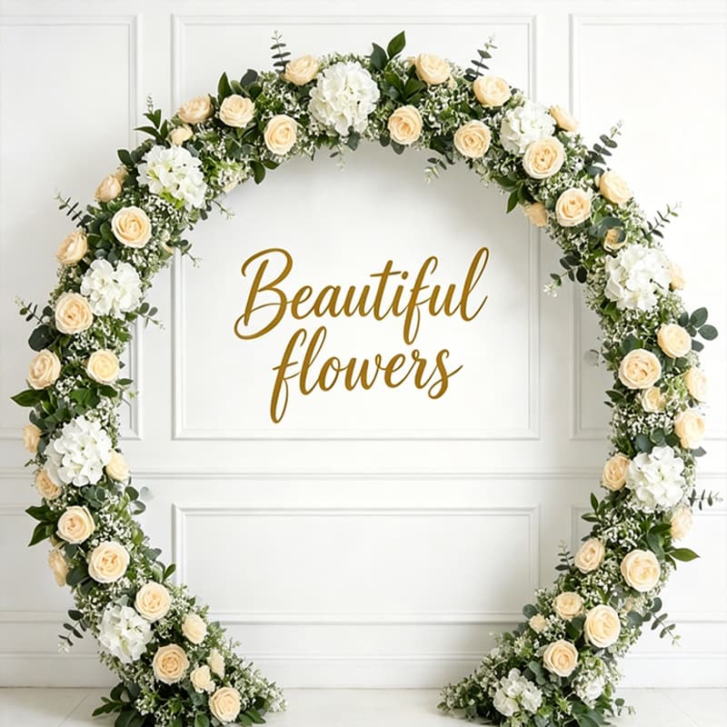 Cross-border Rose Simulation Waterfall Flower Row Lawn Wedding Arch Decoration T-stage Aisle Flower Arrangement Artificial Flowers Finished Product