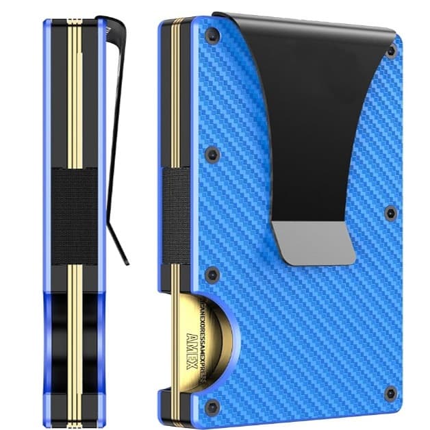 Carbon fiber pattern RFID card holder anti-theft metal card holder Amazon credit card box rfid card holder card holder