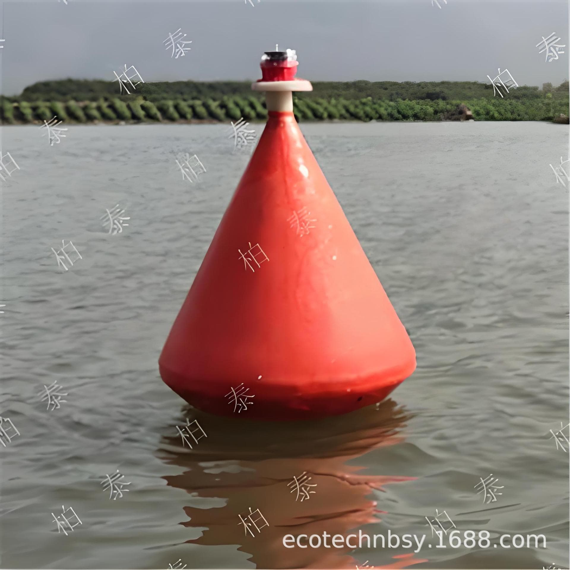 Canal Waterway Night Warning Commonly Used Conical Flashing Light Buoy, River Conservation Area No-fishing Warning Signs