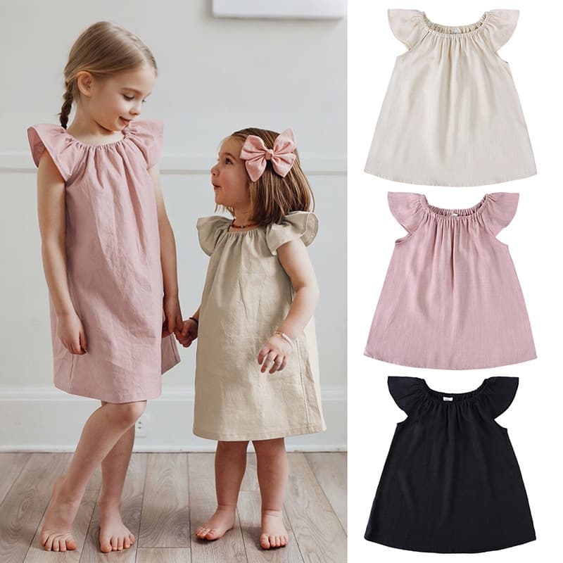 Baby dress for women spring, summer and autumn small month old linen a category summer aliexpress spring and autumn outing summer category a year old