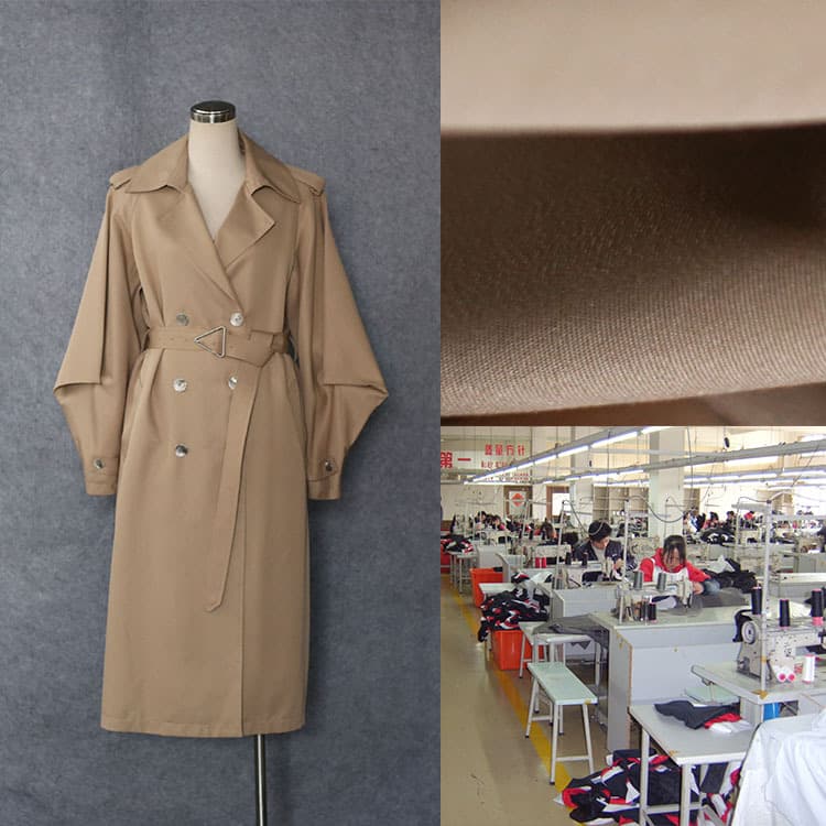 Customized high-end long windbreaker with waist from big brands. Customized extra long windbreaker from source manufacturer.