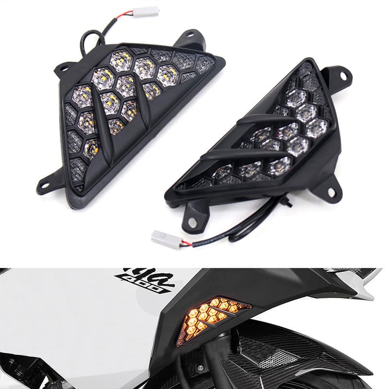 Racing Honeycomb Turn Signals for Kawasaki Ninja NINJA400/650/1000 ZX4R/RR ZX6R Modification