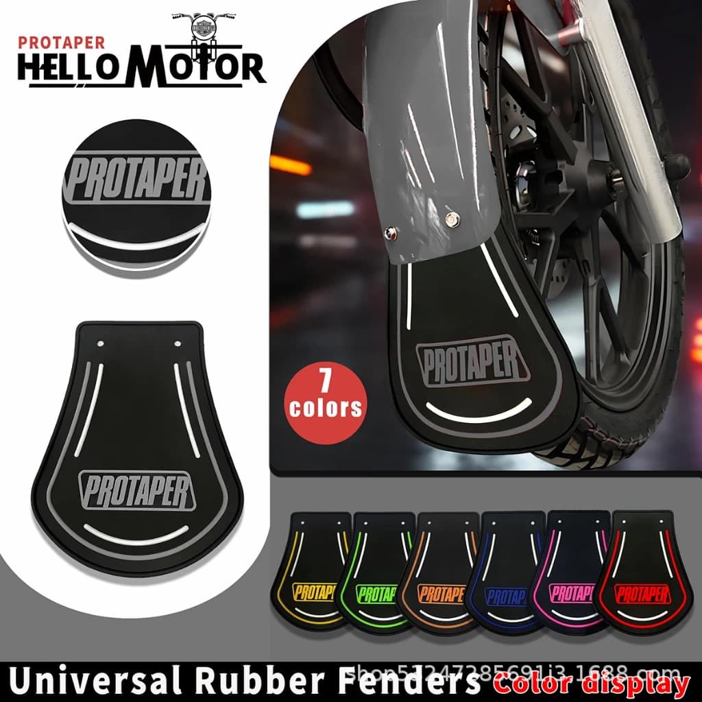 Universal motorcycle and three-wheel electric vehicle front and rear mud flaps with night reflection, cross-border supply factory wholesale