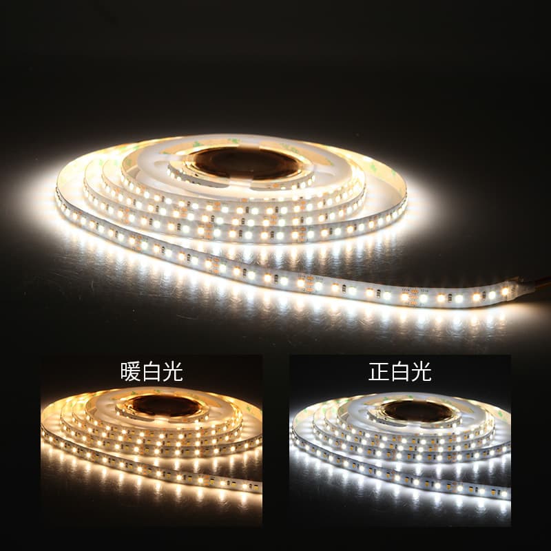 2835 120 LED Strip 12V 24V Low Voltage Dimmable Color Temperature Adjustable Dual Color Temperature for Hotel Bathroom Mirror Mirror Cabinet Light Strip