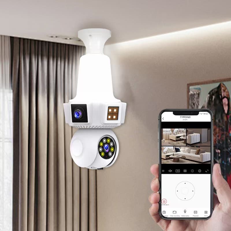 V380pro bulb E27 dual-lens surveillance camera with WiFi IP camera manufacturer