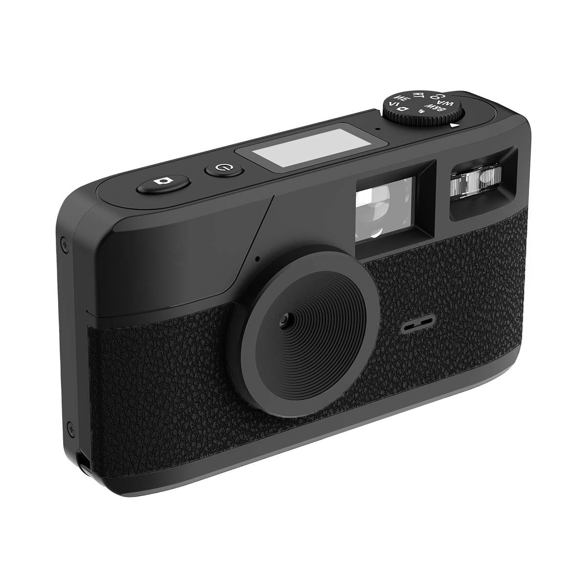 Retro Screenless Digital Camera with 8 Mode Filters, 8MP Effective Pixel Photos, LED Flash Counter Camera - Black