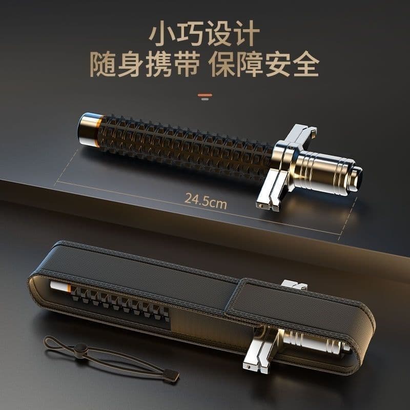 Telescopic Baton Car Self-Defense Weapon Legal Self-Protection Tool Thickened Extendable Baton Three-Section Hiking Telescopic Baton Outdoor
