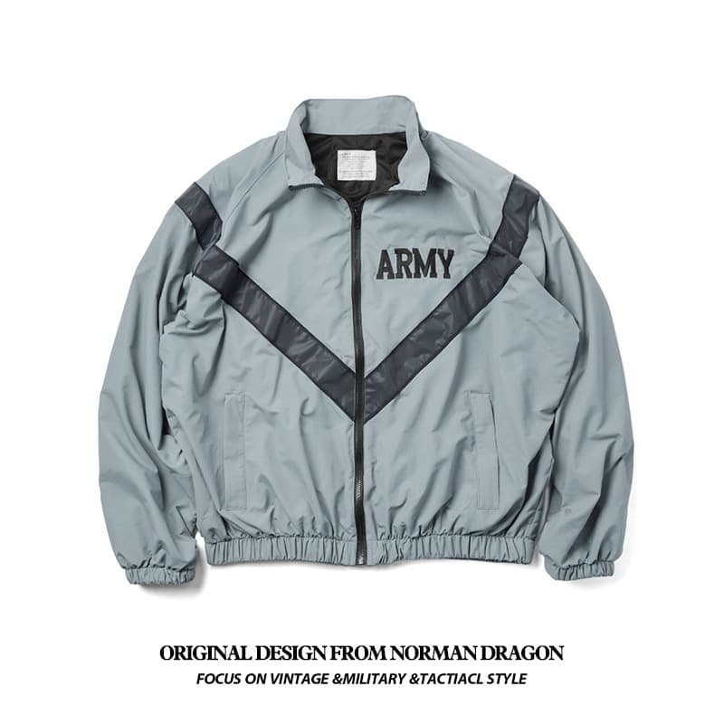 Norman Long American Military ARMY Pilot Jacket Training Suit Reflective Quick-Dry Coat Men's Air Force Style Workwear