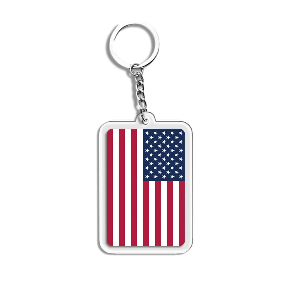 Decorative pendant fans small gifts national flags Union Jack Stars and Stripes acrylic keychain pendant small gifts