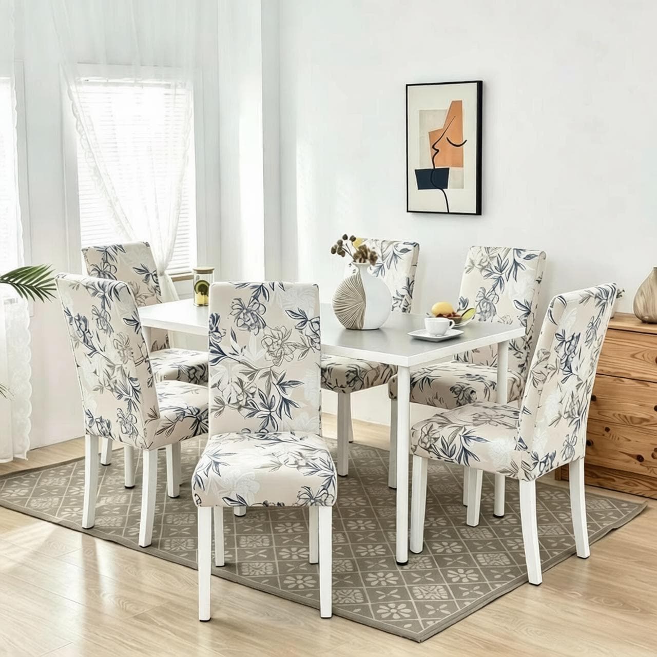 Cross-Border Printed Four-Season Stretch Chair Cover Dining Chair Cover One-Piece Chair Cover Home Office Chair Cover Wholesale