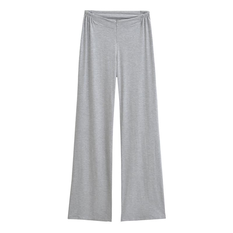Pure Desire Hot Girl Sexy Low Waist V Waist Zipper Wide Leg Trousers Slim Fit Drape Casual Straight Pants Trousers for Women