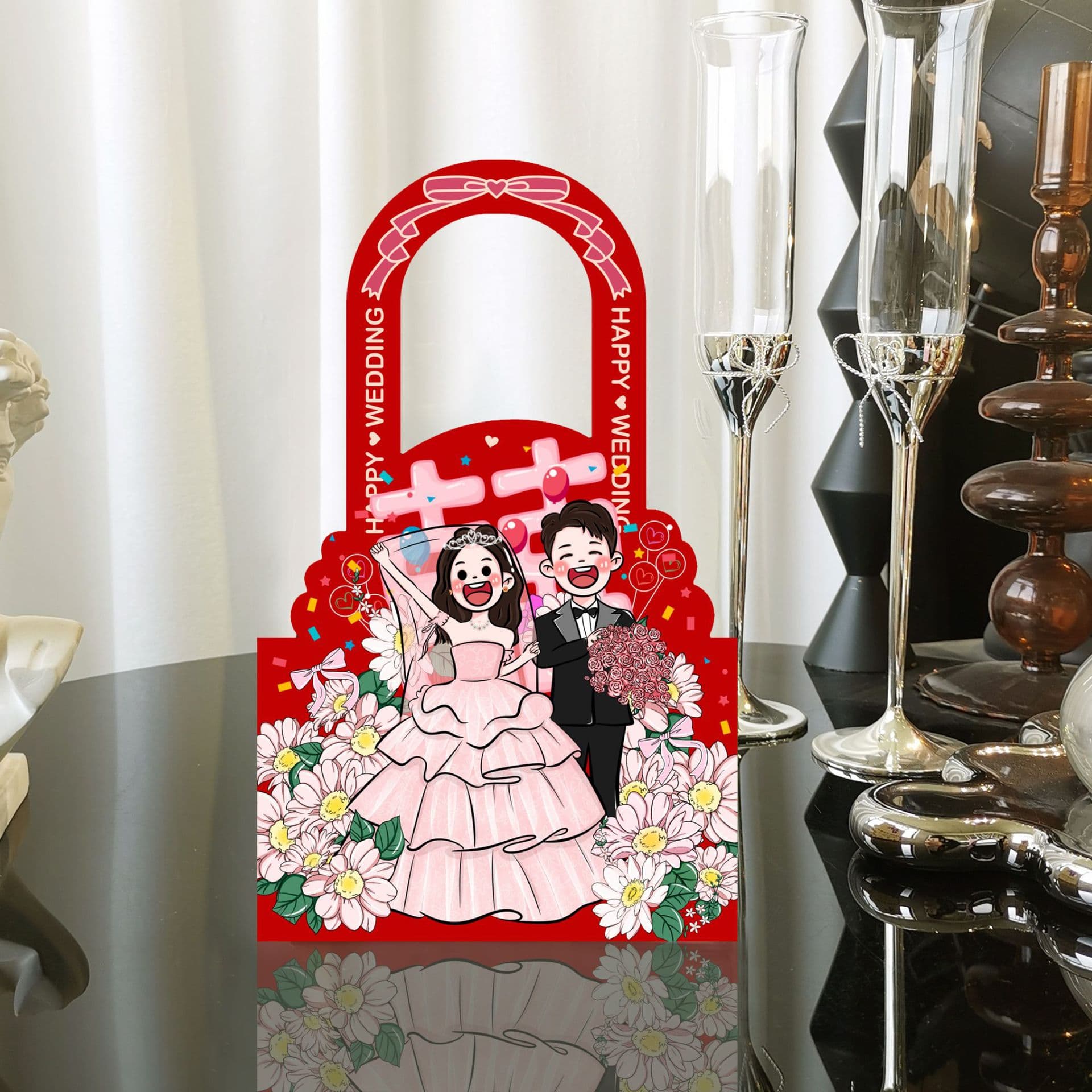 New Chinese Style Phalaenopsis Wedding Candy Box 2025 New Unique Wedding Favor Engagement Table Candy Gift Box