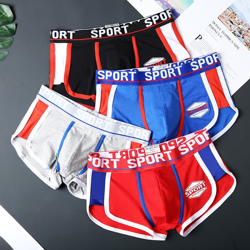 Men's Pure Cotton Underwear U-Shaped Boosting Loose Bottoms Breathable Flat Angle Pants Extra Large Size Sweat Absorbent