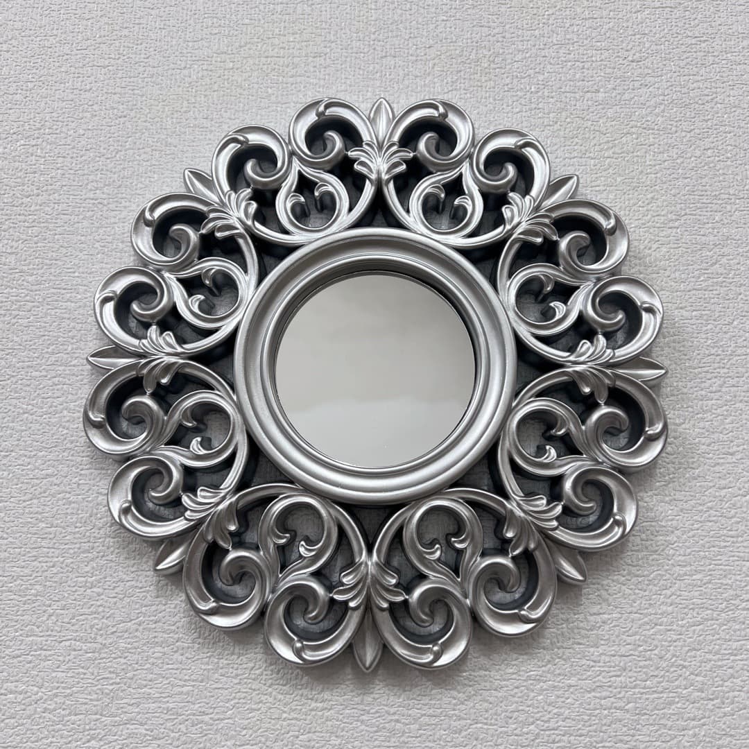 European wall-mounted mirror, retro-style bathroom mirror, bathroom, living room, entrance, bathroom decorative mirror, beauty mirror, small