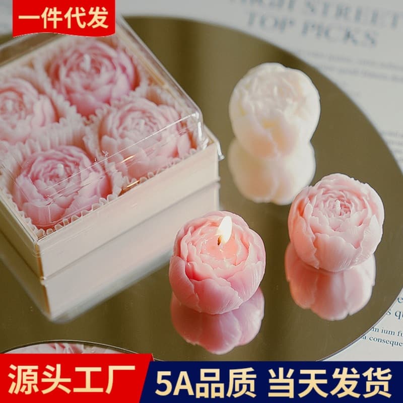Valentine's Day Birthday Gift Souvenir Small Gift Candle Cross-border Creative Shaped Rose Scented Candle