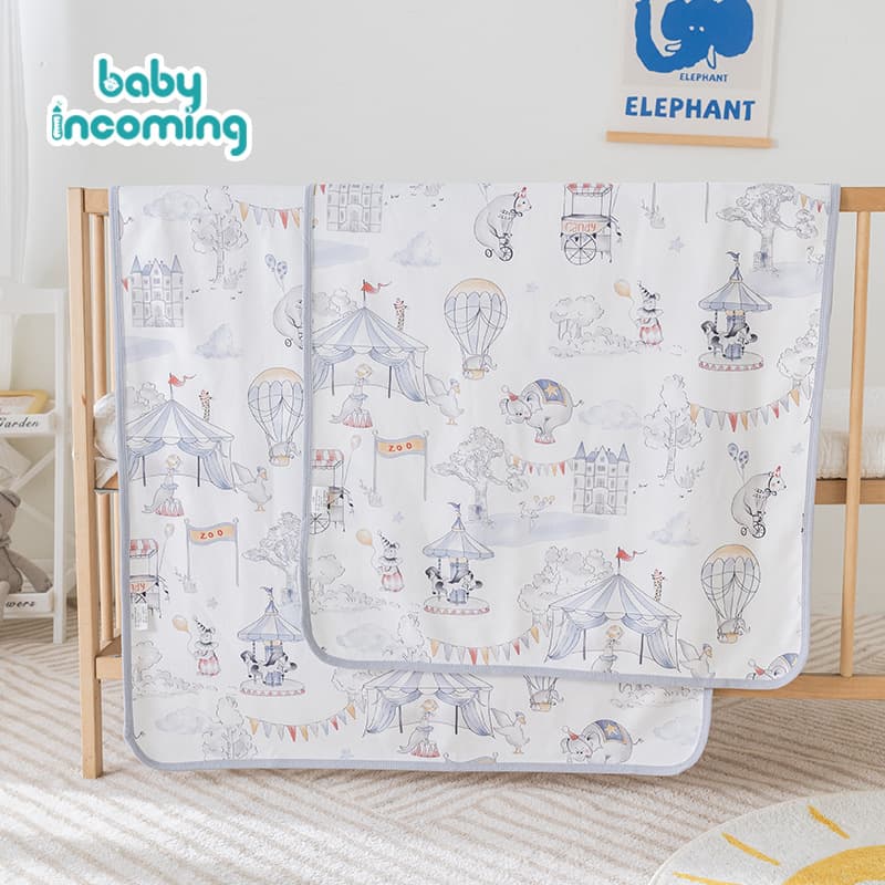 Combed cotton baby diaper pad, waterproof and washable, large size menstrual pad, newborn baby printed mattress.