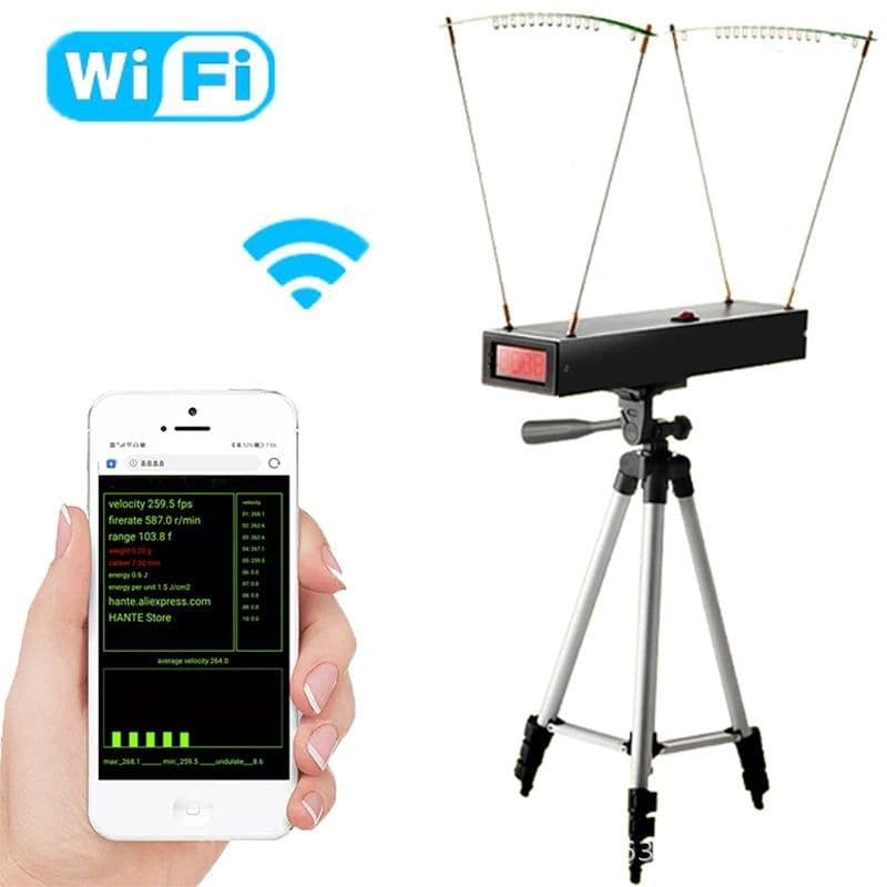Canopy Slingshot Speed Meter WiFi 30-9999 fps Smart Shooting Speedometer