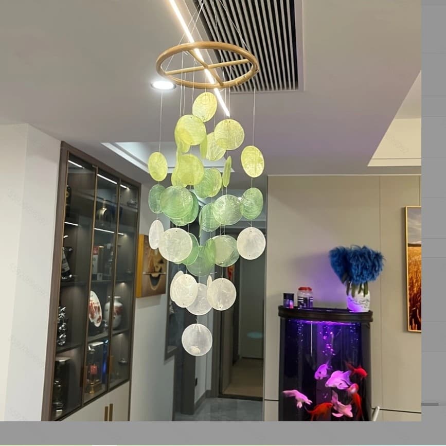 Courtyard Shell Wind Chimes Garden Decorations Home Window Rainbow-Colored Wind Chimes Decorative Gift Hanging Ornaments