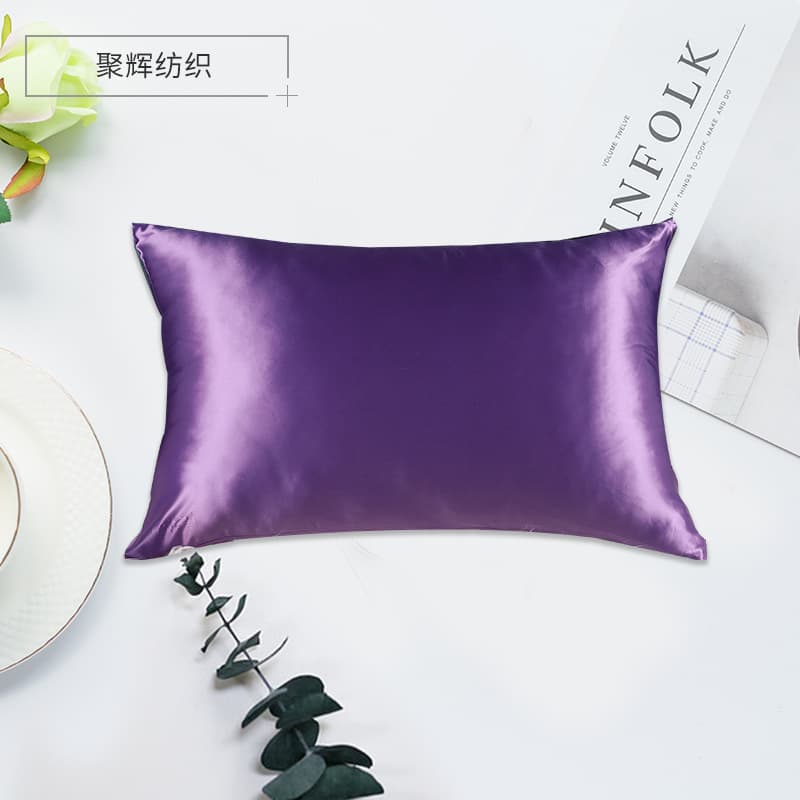 22MM Solid Color Silk Pillowcase 51*76 Single-Sided Crepe Satin Mulberry Silk Pillowcase Bedding Silk Pillowcase