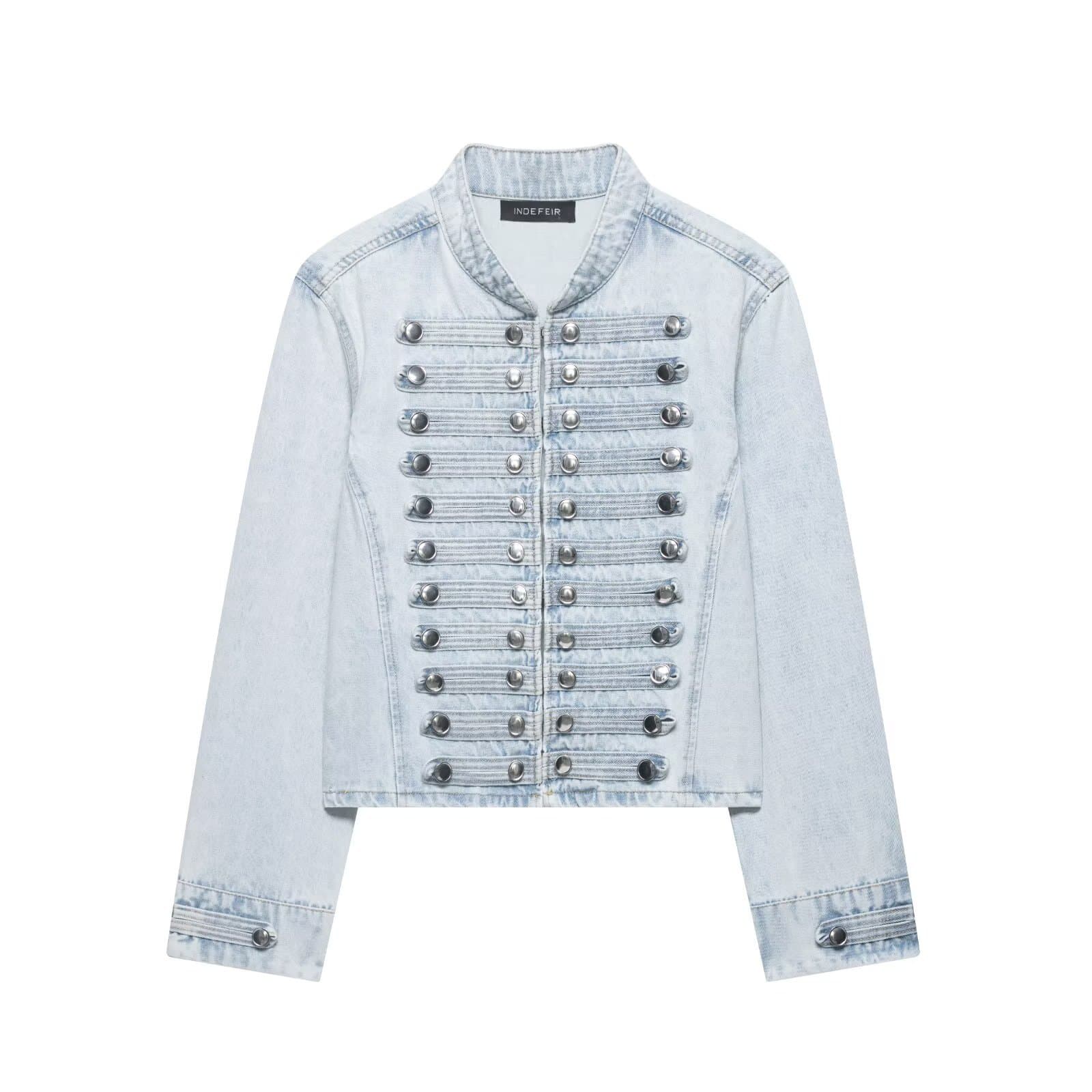 AliExpress Cross-border European and American Style 2026 New Fashionable Women's Denim Jacket + Low-rise Shorts Set Y13